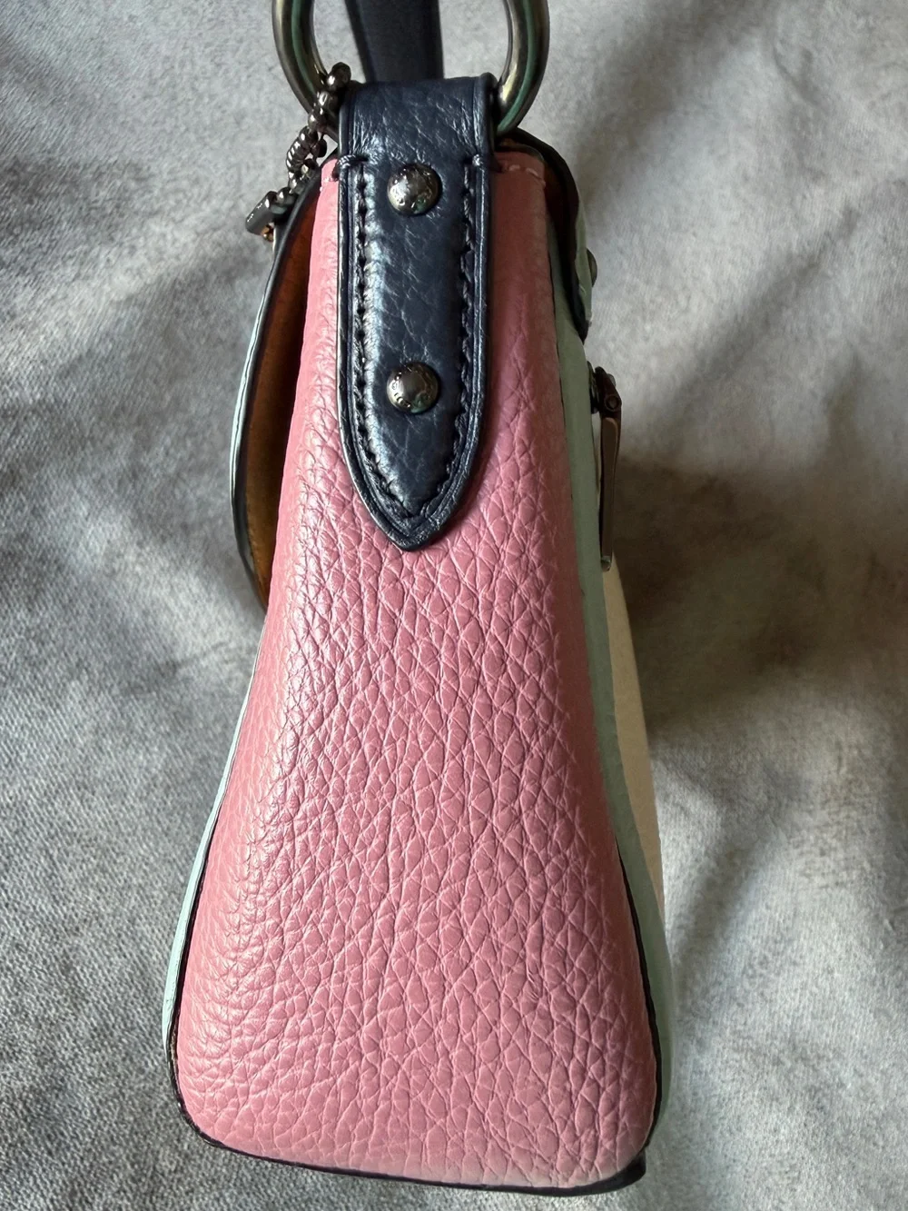 COACH Jade Shoulder Bag in Colorblock Pebble Leather 2730